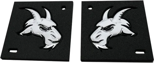 Vista 4 de Par de emblemas de cabeza personalizados insignias 3D de repuesto para TRX Ram 1500 Fender Badge Hellcat (cromado)