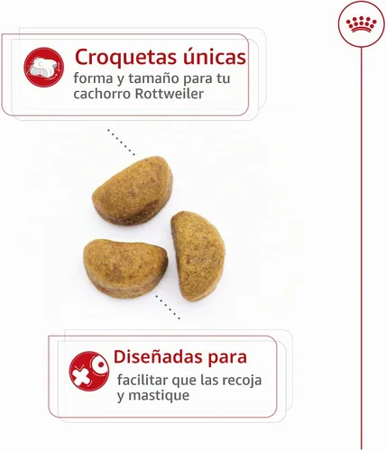 Vista 3 de ROYAL CANIN Rottweiler - Alimento seco para cachorros, bolsa de 30 libras
