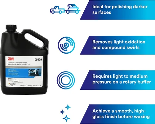 Vista 3 de 3M Finesse-It II - Pulidor para máquina, 05929, 1 galón, alto brillo Acabado liso para pinturas automotrices OEM y posventa