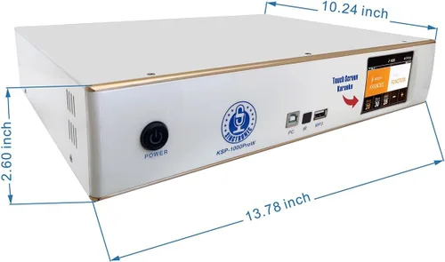 Vista 2 de SINGTRONIC KSP-1000ProW - Procesador de sonido de karaoke digital profesional de 2000 W + 2 micrófonos inalámbricos antiretroalimentación