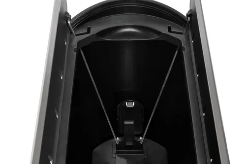 Vista 3 de Contenedor Rubbermaid Commercial Slim Jim, de acero inoxidable, Negro (Black Trim), 1