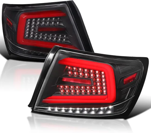 Vista 13 de SPEC-D TUNING Luces traseras secuenciales negras con barra LED blanca compatibles con Subaru Impreza/Impreza WRX 2008-2011, conjunto de par