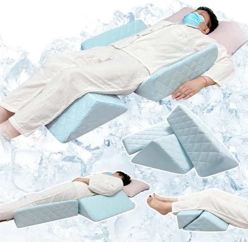 Vista 7 de NEPPT Almohada de Cuña Posicionadora Corporal Cuñas de Posicionamiento de Espalda Funda de Almohada de Elevación para Embarazo Dormitorio Alineación