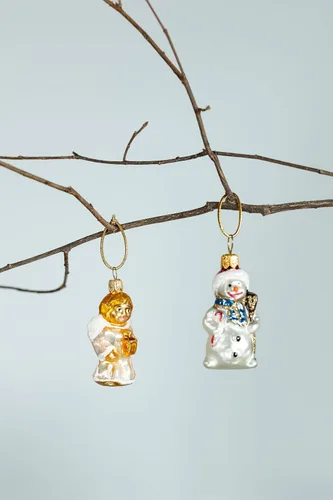 Vista 3 de Adorno de Navidad de ángel mini de vidrio soplado hecho a mano de Polish Gallery