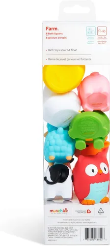 Vista 6 de Juguete lanzaagua para baño de Munchkin, 5", Amigos del corral