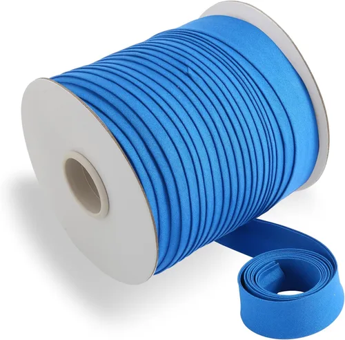 Vista 8 de Cinta al bies de doble pliegue de 1/2 pulgada, cinta al bies de doble pliegue de 55 yardas, carrete continuo a granel para coser ropa, acolchado