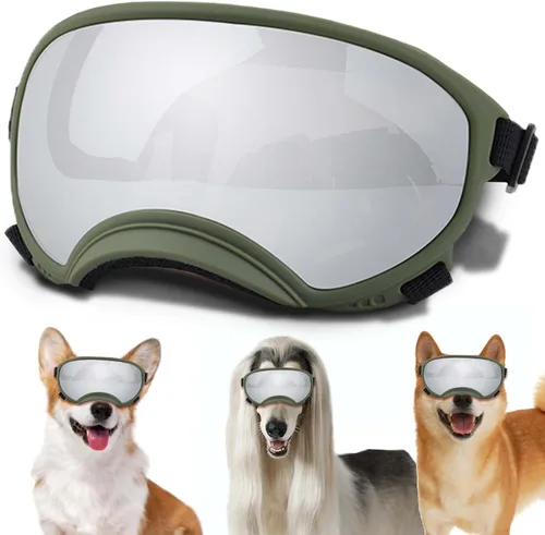Vista 20 de Gafas de sol para perros medianos con correa ajustable, protección UV, gafas de sol para cachorros a prueba de viento, adecuadas para mascotas