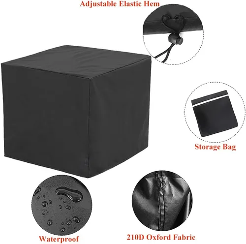 Vista 4 de Juego de fundas cuadradas / rectangulares para muebles de mesa de patio, impermeables, para interiores y exteriores, a prueba de polvo, para mesa