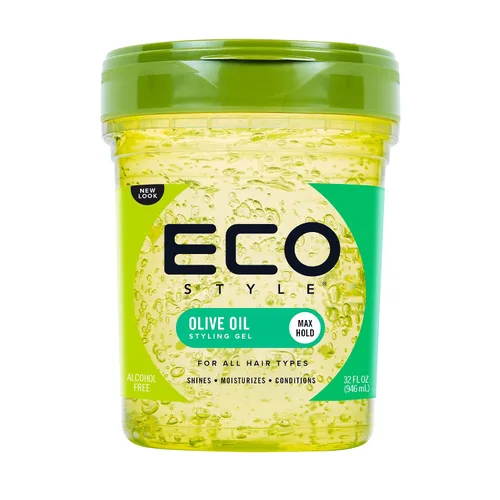 Vista 8 de ECOCO Gel de estilo profesional de Styler, Aceite de oliva, Max Hold 10, 16 oz, grande (I811A)