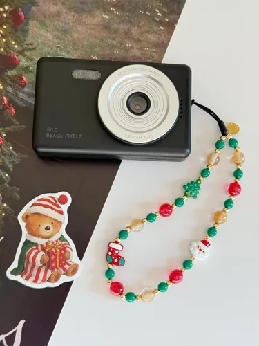 Vista 100 de Drawwind Correa con cuentas para teléfono con pulsera universal, cordón para teléfono celular lindo, pulsera de muñeca con cuentas, cadena de hilo