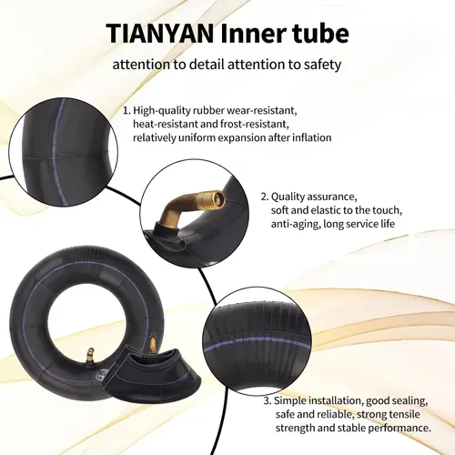 Vista 3 de TIANYAN Tubo interior de neumático 2.80-4 2.50-4 apto para camiones de mano, carrito utilitario, cortacésped, carretillas, carros, scooters Razor