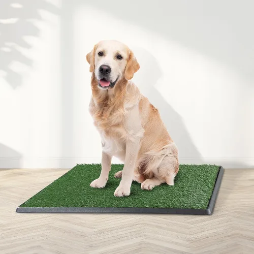 Vista 2 de Almohadilla de Césped Artificial para Orina de Cachorros para Perros y Mascotas Pequeñas - 20 x 30 Pulgadas, Almohadillas de Césped Reutilizables