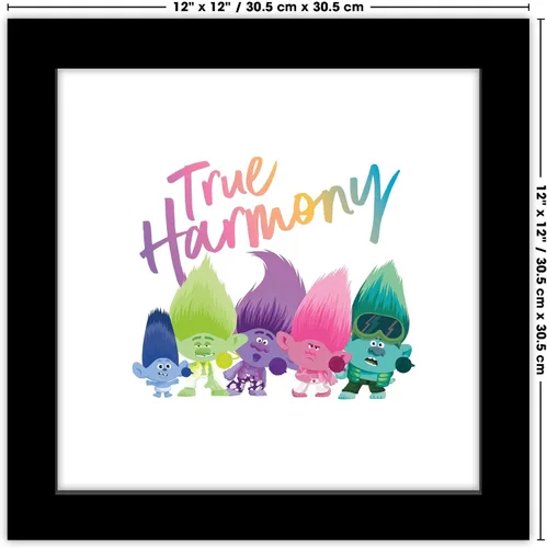Vista 6 de Trends International Gallery Pops Trolls Band Together - Póster de pared de True Harmony, 12.00 x 12.00 pulgadas, versión de marco negro