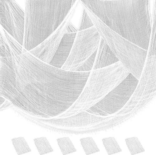 Vista 15 de Legigo Paquete de 6 paños espeluznantes de Halloween (30 x 72 pulgadas), gasa espeluznante para fiesta de Halloween, suministros de fiesta