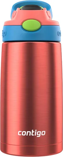 Vista 11 de Contigo Autospout - Botella de agua con popote y pajita, 384.81 ml, Azalea/Pansy