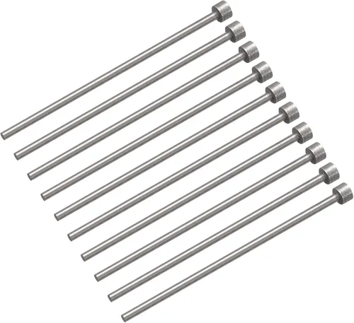 Vista 8 de uxcell Pasadores eyectores rectos, 0.118 in (1/8 ") de diámetro. Punzón de punta redonda de acero 65Mn 100 mm (4 ") de largo para mantenimiento