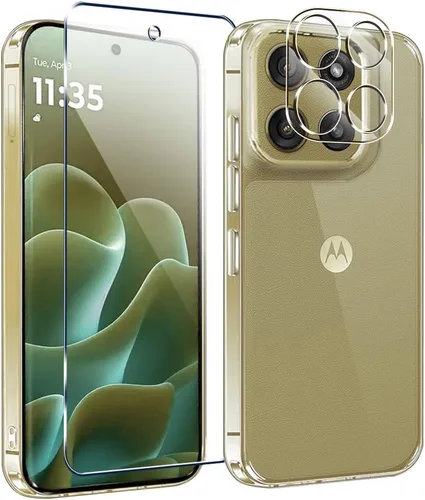 Vista 21 de Funda compatible con iPhone 17 Pro Max con protector de pantalla y protector de lente de cámara, [no se pone amarillento]