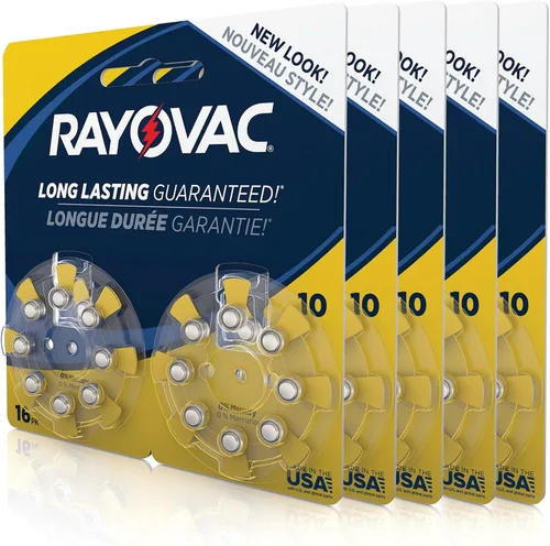 Vista 9 de Rayovac Baterías para audífonos sin mercurio, tamaño 10, (L10ZA-8ZM), paquete de 8
