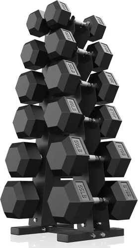Vista 16 de Hex Dumbbell Sets with Rack, 85-560lb Dumbbell Weight Set & Storage Rack