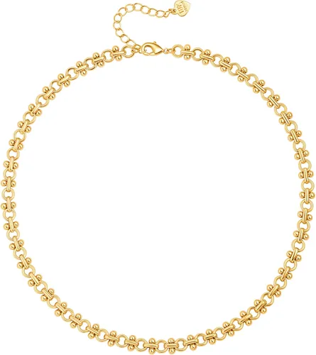 Vista 17 de Aobei Pearl - Gargantilla de oro de 18 quilates con cadena de clip, cadena de bolas y dijes perlas barrocas biwa para mujeres Cadena de estación