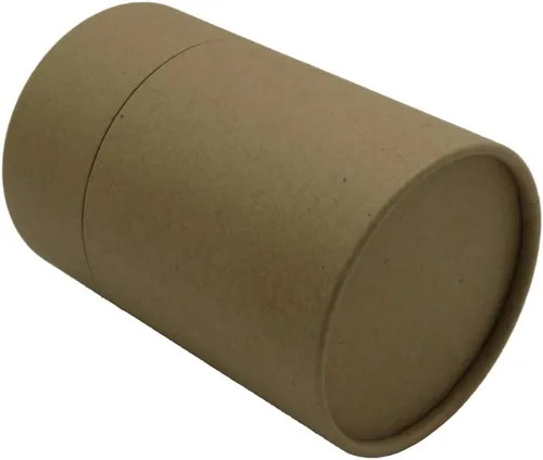Vista 9 de WENPACK Paquete de 12 tubos de cartón con tapa, recipiente redondo de cartón (2.44 pulgadas de profundidad x 2.36 pulgadas de alto, Kraft)
