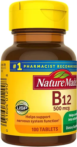 Vista 2 de Nature Made Vitamina B-12 Comprimidos de 500 mcg 100 ea (paquete de 2)