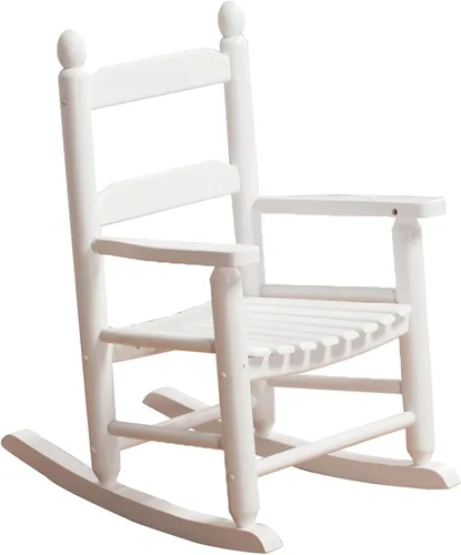 Vista 8 de Mecedora para niños, mecedora de madera para bebés pequeños, muebles cómodos para exteriores e interiores, sala de lectura, dormitorio, sala