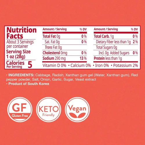 Vista 2 de Spicy Premium Kimchi Repollo Napa [bolsa de tamaño divertido] – [Original] – (sin gluten, keto, vegano) 0 grasa/0 azúcar/0 colesterol Kimchi