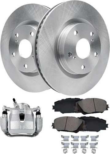 Vista 17 de Detroit Axle - Rotores de freno para Jeep Compass 2015-2022 Renegade 2016-2022 Fiat 500X 2016-2022, 2018, 2019, 2020, 2021. Reemplazo de rotores