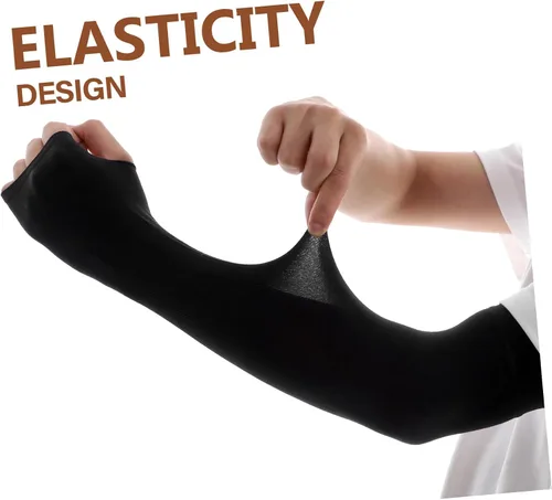 Vista 4 de Mangas largas para coderas, protección solar para hombres y mujeres, protector de brazo deportivo, Color Variado