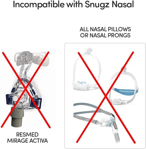 Vista 3 de Snugz Revestimientos de mascarilla nasal: lavable a máquina, talla única, se adapta a la mayoría de los revestimientos de mascarilla CPAP nasal