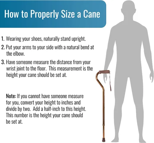 Vista 6 de DMI Walking Cane for Adult Men and Women, FSA Eligible, Lightweight and Adjustable, Ergonomic Hand Grip and Wrist Strap