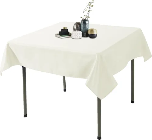 Vista 78 de Ascoza Paquete de 2 manteles cuadrados negros de tela de poliéster de 52 x 52 pulgadas para bodas, banquetes, restaurantes y fiestas