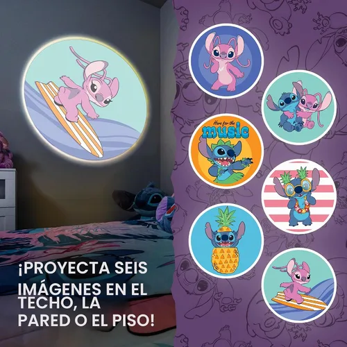Vista 2 de Projectables Disney Lilo y Stitch - Luz nocturna LED para niños con proyector, enchufable, del atardecer al amanecer, certificada UL, ideal