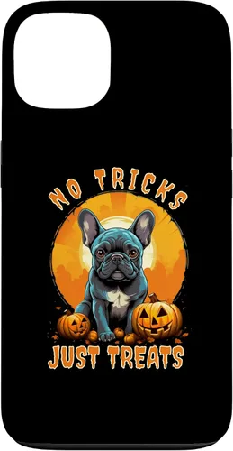 Vista 7 de iPhone 16 No Tricks Just Treats French Bulldog Halloween Frenchie Case