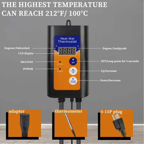 Vista 3 de Calentador de agua eléctrico portátil de inmersión de 240 V 3500 W para bañera de hidromasaje y piscina con termostato, enchufe GFCI para bañera