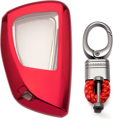 Vista 10 de Xotic Tech - Carcasa para llavero de TPU suave, llave de entrada inteligente sin llave, Tipo 1, morado y negro