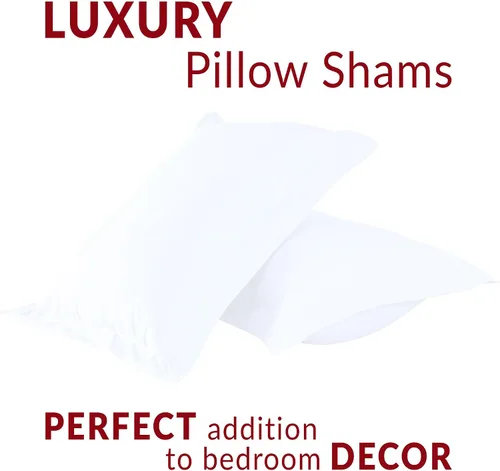 Vista 4 de Mellanni Juego de fundas de almohada, 2 piezas, colección icónica, fundas de almohada decorativas, suaves, refrescantes, resistentes a las arrugas