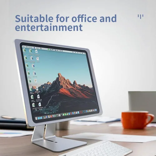 Vista 4 de Soporte magnético en el escritorio con funda de carga A7 para iPad (9ª/8ª/7ª generación) de 10.2 pulgadas, forma clásica de L, base de metal