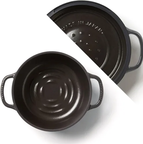 Vista 3 de VERMICULAR Arrocera"RICEPOT MINI" (3Go) RP19A-GY (Gris Trufa)【Productos genuinos nacionales de Japón】 【Se envía desde JAPÓN】