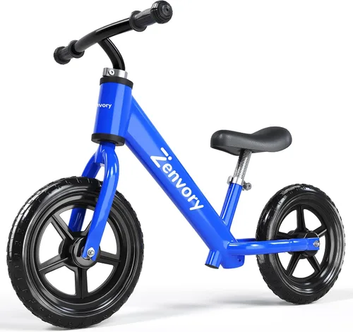 Vista 9 de Toddler Balance Bike Age 2-5, 12 Inches, Tool-Free Adjustable Rosa intenso