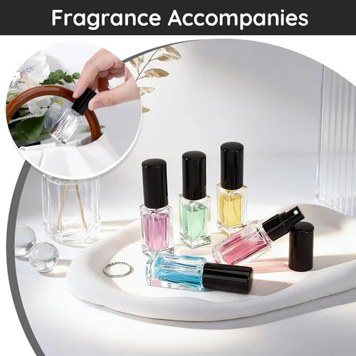 Vista 2 de Segbeauty Pequeña botella de espray de cristal recargable a granel del perfume, portátil vacío del rociador de la colonia del viaje, Transparente