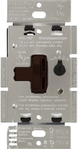 Vista 15 de Lutron Ariadni/Toggler LED+ Interruptor Regulador de Luz para LED Regulable, Halógeno e Incandescente Interruptor Dimmer, 150W, Unipolar/3-Vías