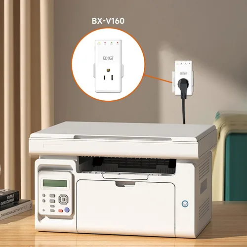 Vista 6 de BXST Protector electrónico de voltaje y sobretensiones Protector de voltaje de enchufe de cuatro salidas para el hogar 350° enchufe giratorio Delay