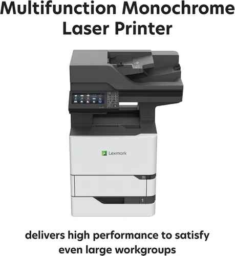 Vista 2 de Lexmark MX721ade Impresora láser monocromática, dúplex integrado, pantalla táctil a color de 7 pulgadas, Energy Star, Volumen de página mensual