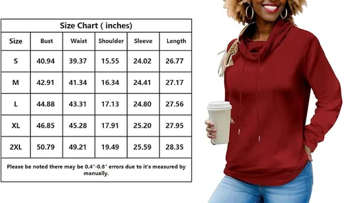Vista 3 de Nimsruc Sudadera casual de manga larga para mujer