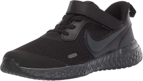 Vista 6 de Nike Kids Revolution 5 - Tenis de correr con velcro para niños en edad preescolar, Negro