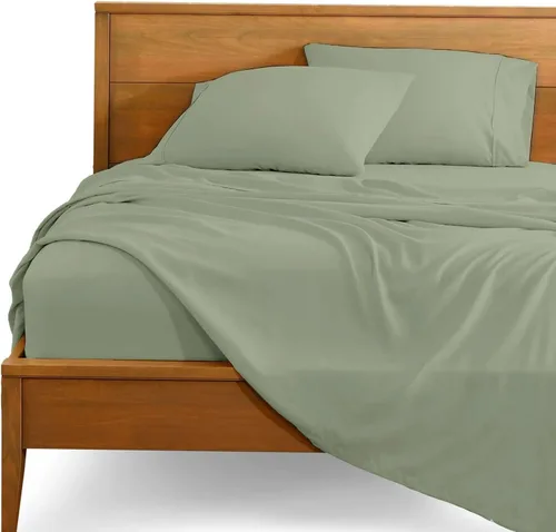 Vista 10 de SlumberWell 4 sábanas de algodón egipcio extra profundas tamaño Queen para caravana, sábanas de algodón de 18 a 24 pulgadas de profundidad