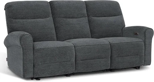 Vista 22 de MCombo Sofá reclinable eléctrico Hugger de pared de 87.8 pulgadas, sofá reclinable triple de 3 asientos con puertos USB, sofá reclinable con brazo