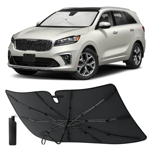 Vista 52 de EcoNour Parasol plegable para parabrisas de Mazda 3 2014-2016 2017 2018, parasol para ventana delantera de automóvil, protección UV, bloqueador